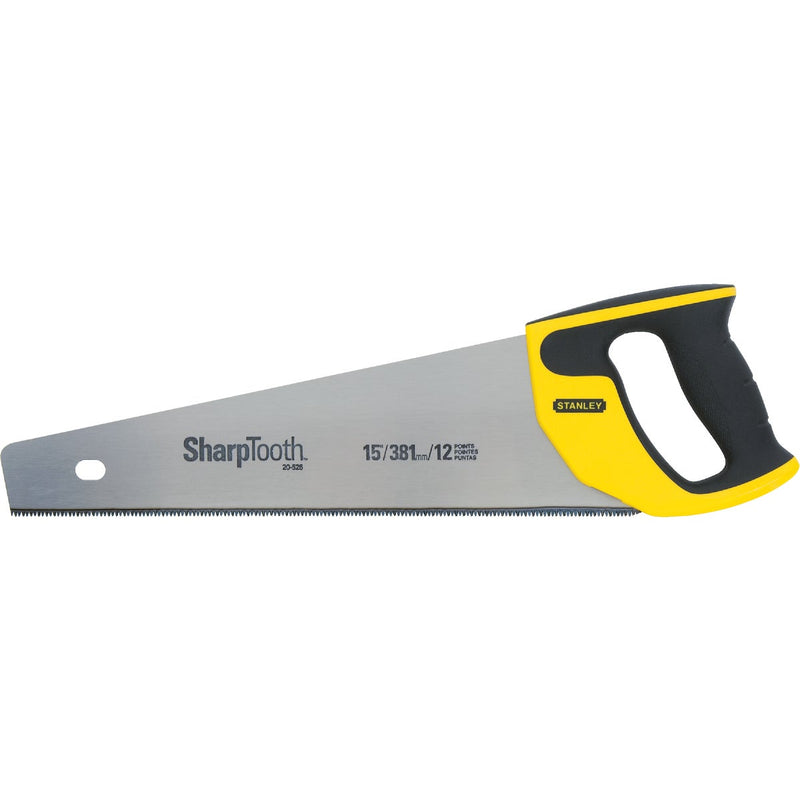 Stanley 15 In. L. Blade 12 PPI Comfort Grip Handle Hand Saw