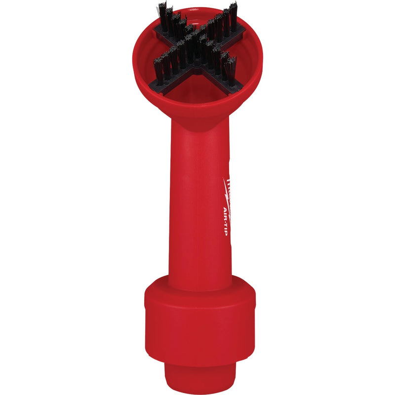 Milwaukee AIR-TIP 1-1/4 In. - 2-1/2 In. Red Plastic Cross Bristle Vacuum Brush