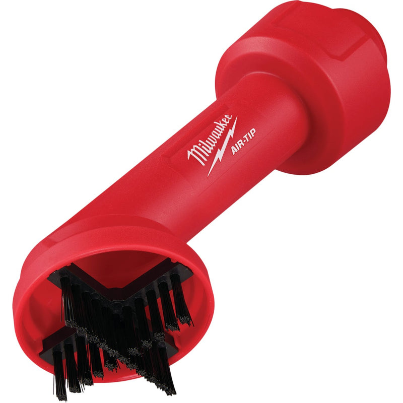 Milwaukee AIR-TIP 1-1/4 In. - 2-1/2 In. Red Plastic Cross Bristle Vacuum Brush