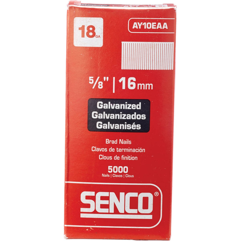 Senco 18-Gauge Galvanized Slight Head Brad Nail, 5/8 In. (5000 Ct.)