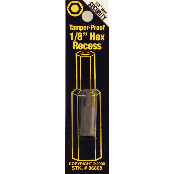 Best Way Tools 1/8 In. Hex Security 1 In. 1/4 In. Hex Screwdriver Bit