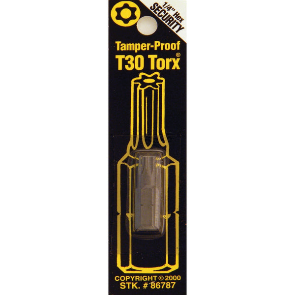 Best Way Tools T30 Tamperproof Torx Security 1 In. 1/4 In. Hex Screwdriver Bit