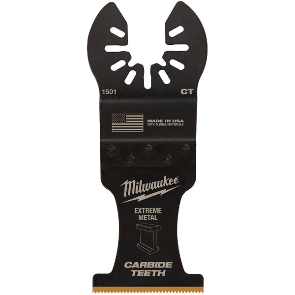 Milwaukee OPEN-LOK 1-3/8 In. Titanium-Enhanced Carbide Extreme Metal Oscillating Blade (3-Pack)