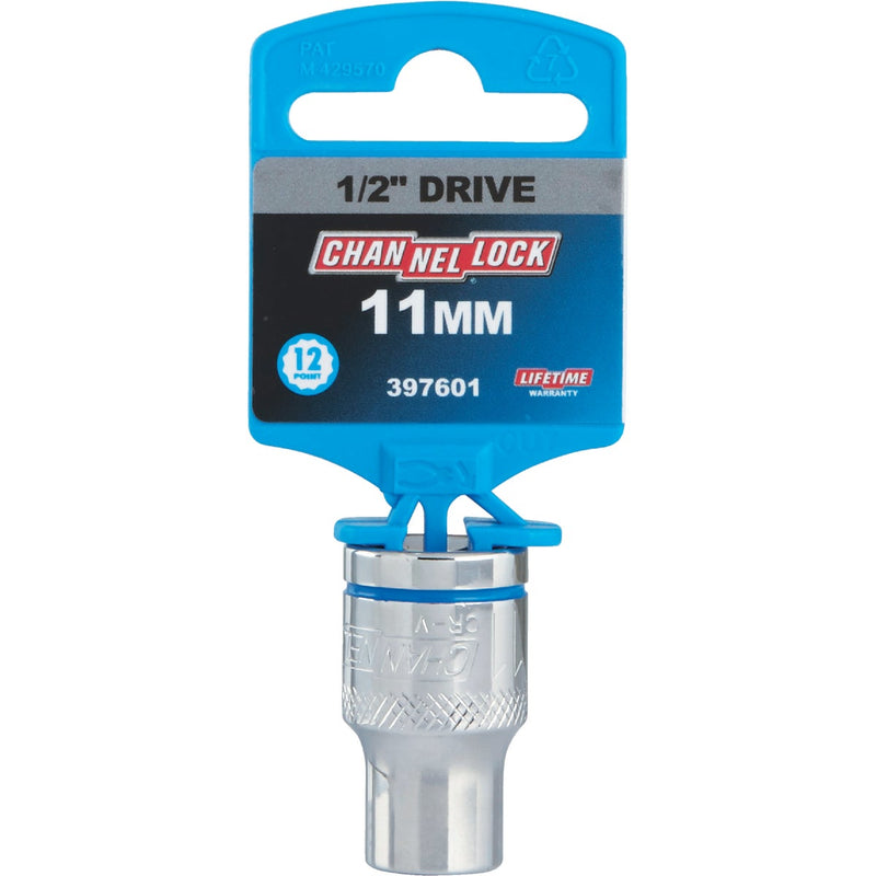 Channellock 1/2 In. Drive 11 mm 12-Point Shallow Metric Socket