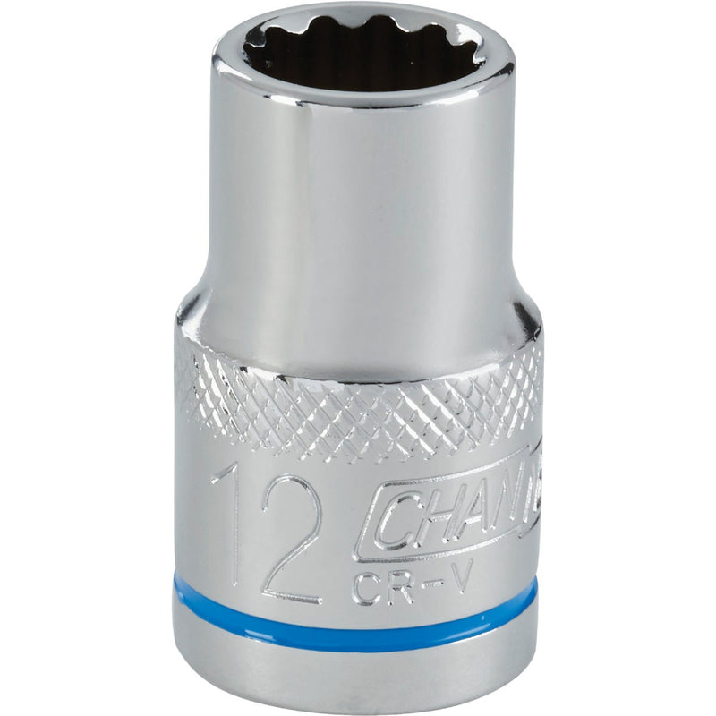 Channellock 1/2 In. Drive 12 mm 12-Point Shallow Metric Socket