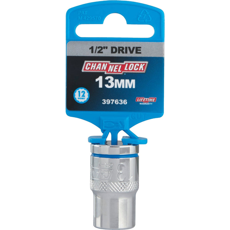 Channellock 1/2 In. Drive 13 mm 12-Point Shallow Metric Socket