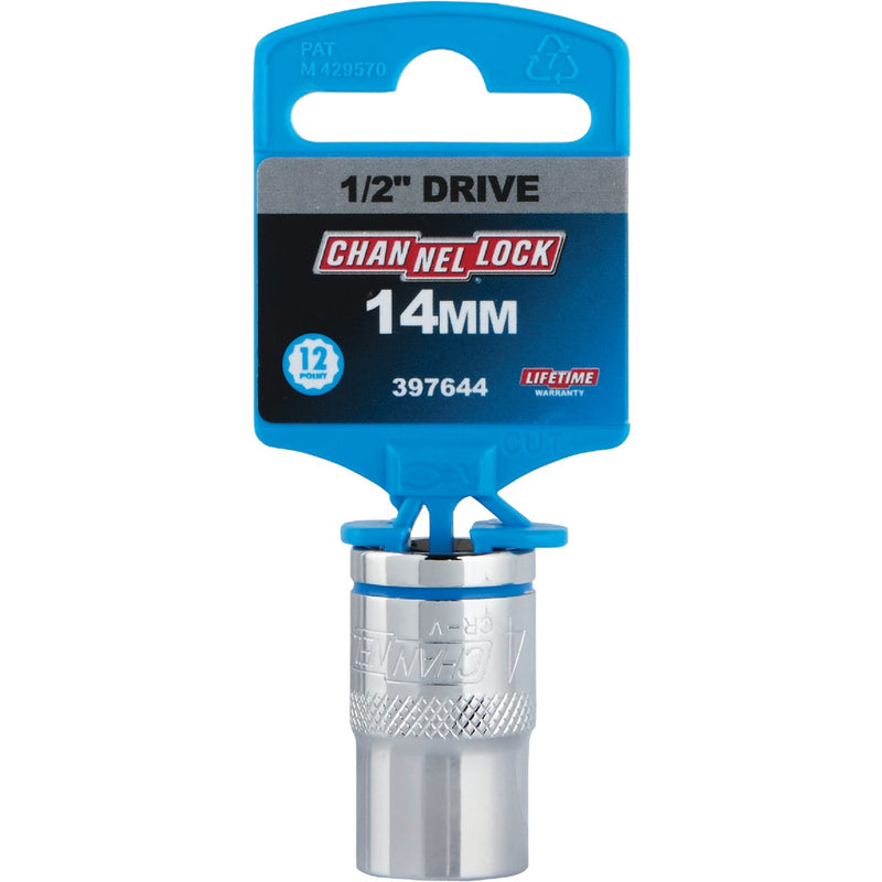 Channellock 1/2 In. Drive 14 mm 12-Point Shallow Metric Socket