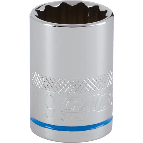 Channellock 1/2 In. Drive 19 mm 12-Point Shallow Metric Socket