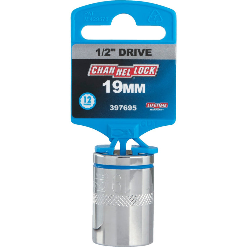 Channellock 1/2 In. Drive 19 mm 12-Point Shallow Metric Socket