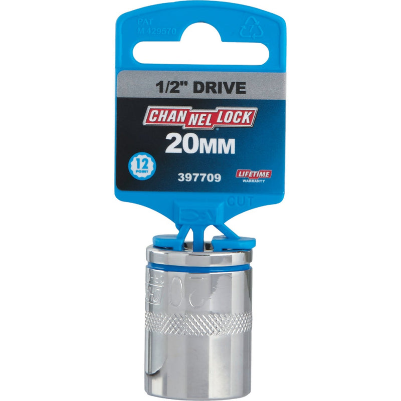 Channellock 1/2 In. Drive 20 mm 12-Point Shallow Metric Socket