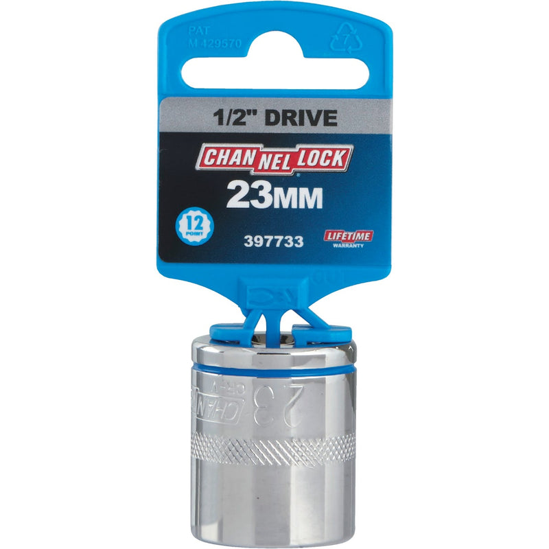 Channellock 1/2 In. Drive 23 mm 12-Point Shallow Metric Socket