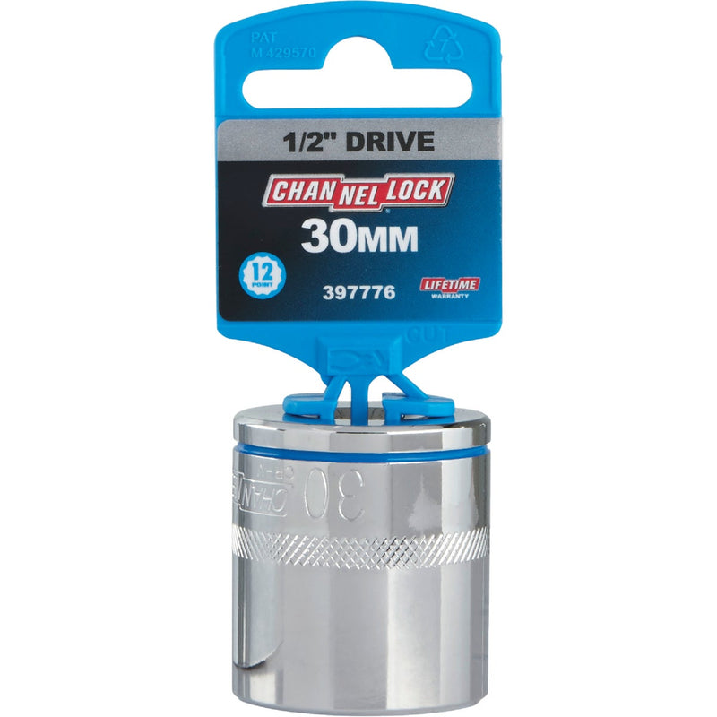 Channellock 1/2 In. Drive 30 mm 12-Point Shallow Metric Socket