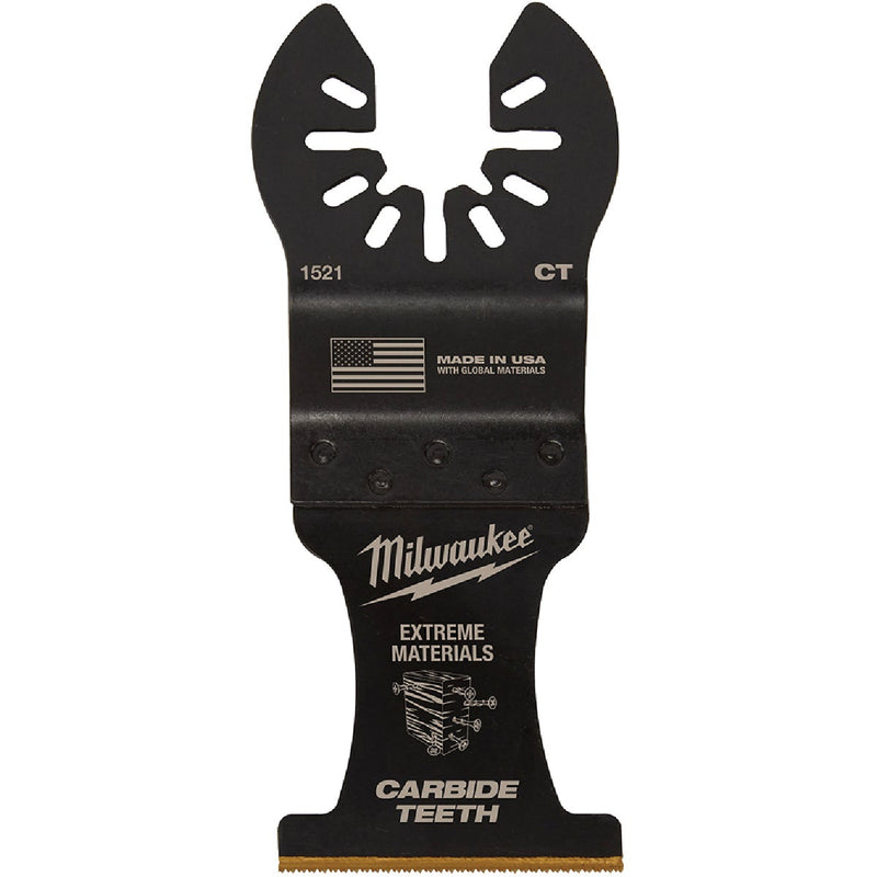 Milwaukee OPEN-LOK 1-3/8 In. Titanium-Enhanced Carbide Extreme Materials Oscillating Blade