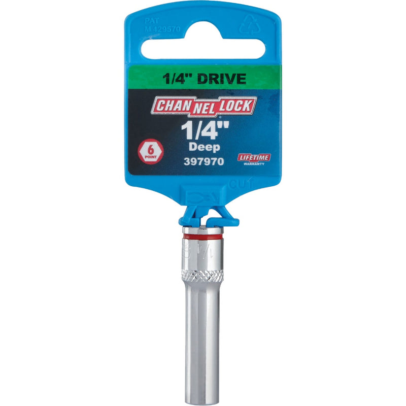 Channellock 1/4 In. Drive 1/4 In. 6-Point Deep Standard Socket