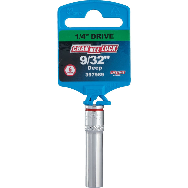 Channellock 1/4 In. Drive 9/32 In. 6-Point Deep Standard Socket