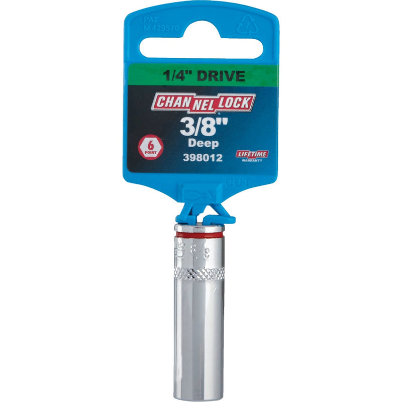 Channellock 1/4 In. Drive 3/8 In. 6-Point Deep Standard Socket