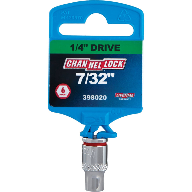 Channellock 1/4 In. Drive 7/32 In. 6-Point Shallow Standard Socket