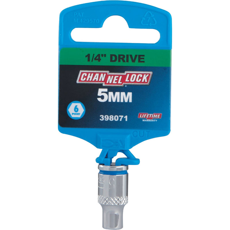 Channellock 1/4 In. Drive 5 mm 6-Point Shallow Metric Socket