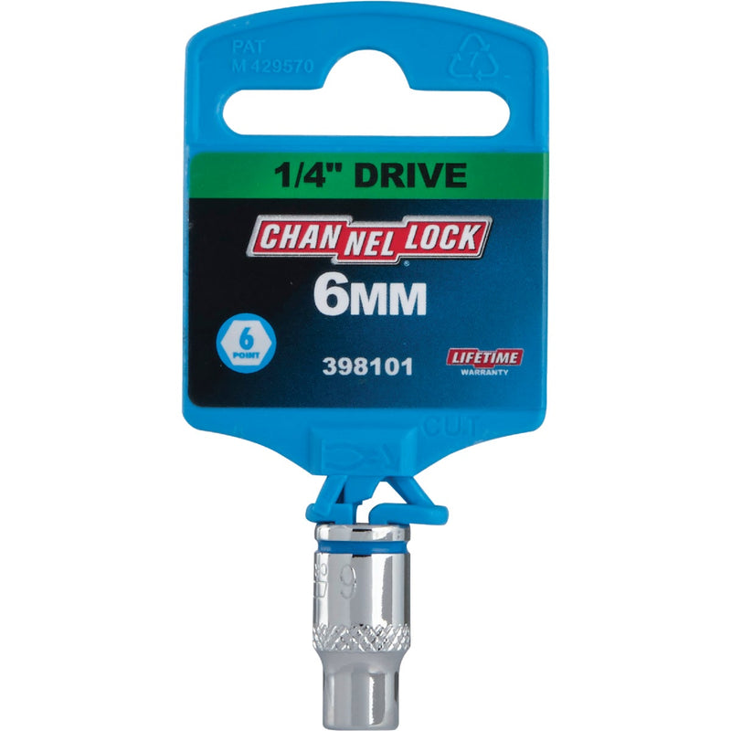 Channellock 1/4 In. Drive 6 mm 6-Point Shallow Metric Socket