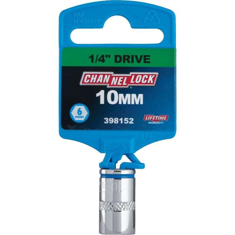 Channellock 1/4 In. Drive 10 mm 6-Point Shallow Metric Socket