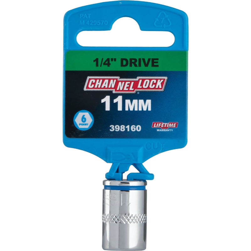 Channellock 1/4 In. Drive 11 mm 6-Point Shallow Metric Socket