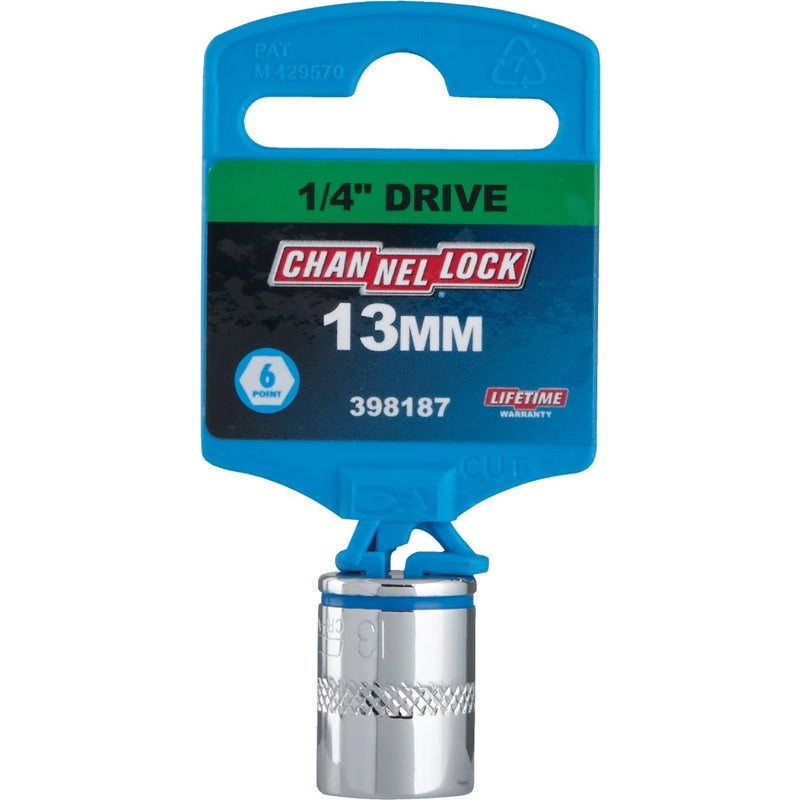 Channellock 1/4 In. Drive 13 mm 6-Point Shallow Metric Socket