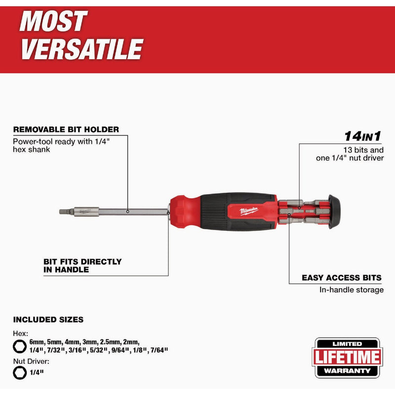 Milwaukee 14-in-1 Hex Multi-Bit Screwdriver