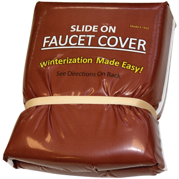Slide On Insulated Plastic Faucet Cover Freeze Protection