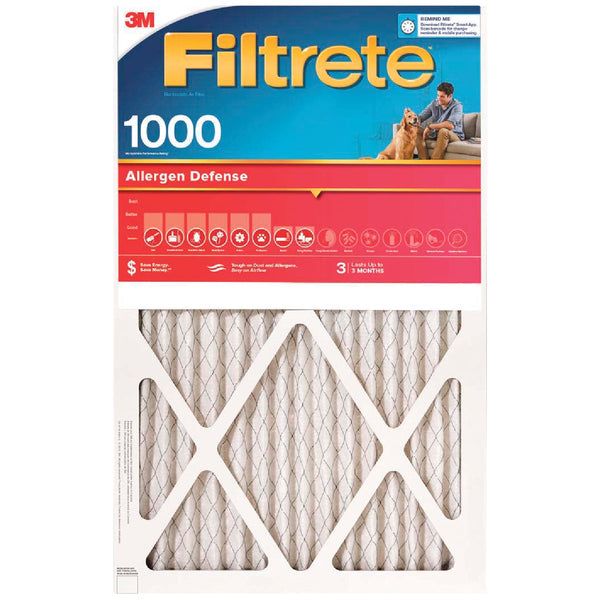 Filtrete 14 In. x 24 In. x 1 In. 1000/1085 MPR Allergen Defense Furnace Filter, MERV 11