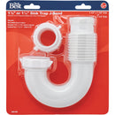 Do it Best 1-1/2 In. or 1-1/4 In. x 1-1/2 In. Flexible White Plastic J-Bend, Extendable to 11 In.