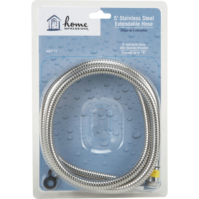 Home Impressions Stainless Steel 60 In. To 82 In. Extendable Shower Hose