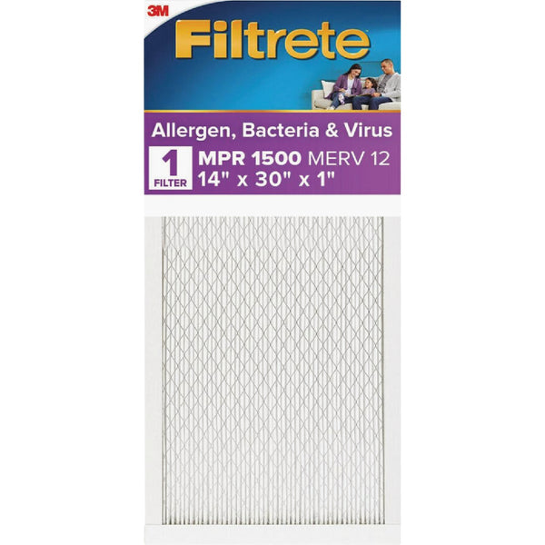 Filtrete 14 In. x 30 In. x 1 In. 1550 MPR Ultra Allergen Healthy Living Furnace Filter, MERV 12