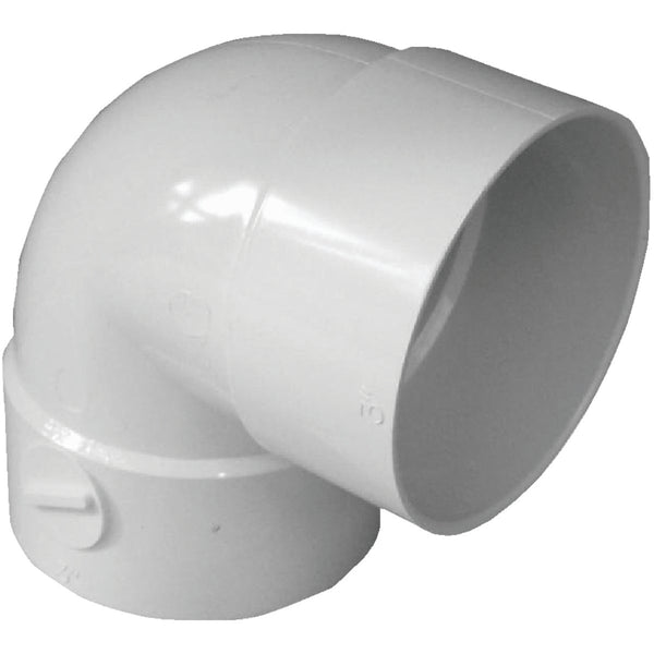 IPEX Canplas 3 In. SDR 35 90 Deg. PVC Sewer and Drain Short Turn Elbow (1/4 Bend)
