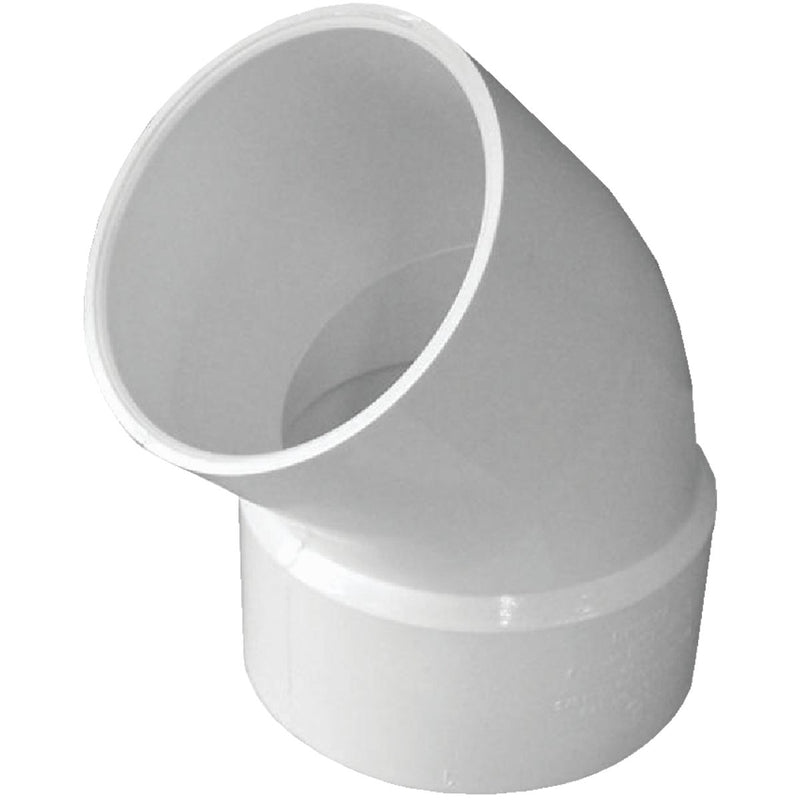 IPEX 3 In. SDR 35 45 Deg. PVC Sewer and Drain Street Elbow (1/8 Bend)