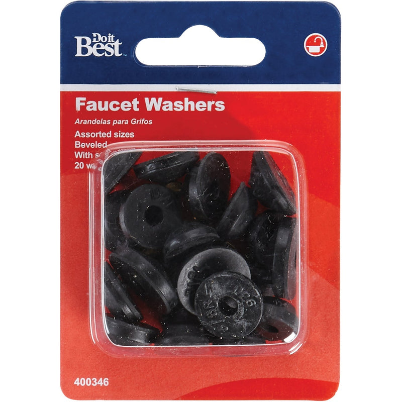 Do it Best Assorted Black Beveled Faucet Washer (24 Ct.)