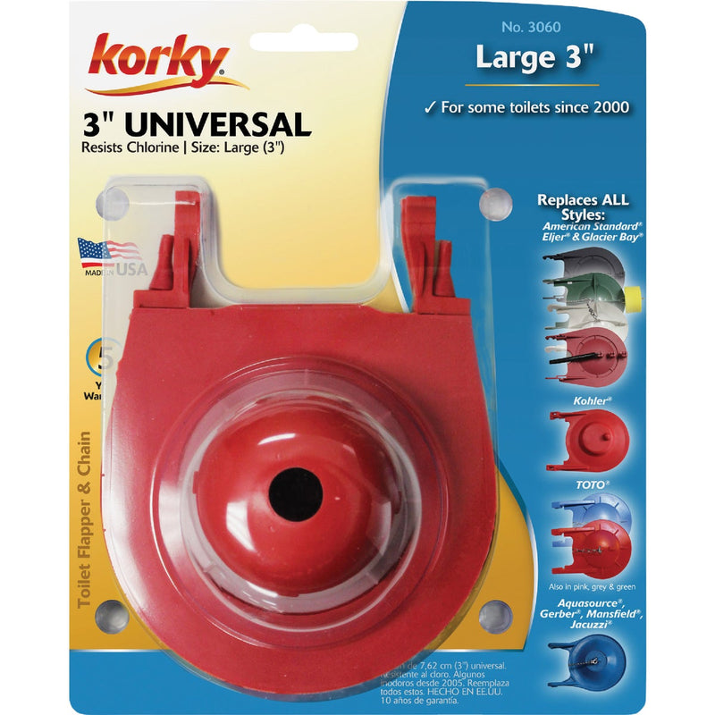 Korky 3 In. Premium Rubber Adjustable Flapper