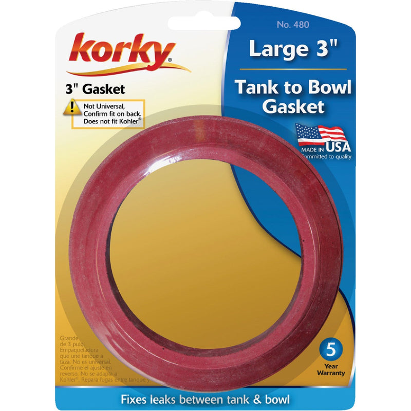 Korky 3 In. Sponge Rubber Tank to Bowl Gasket