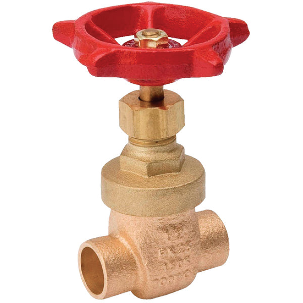 ProLine 1/2 In. SWT x 1/2 In. SWT Bronze Solder Gate Valve