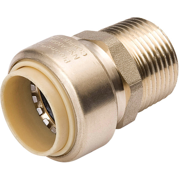 ProLine 1 In. PF x 1 In. MIP Brass Push Fit Male Adapter