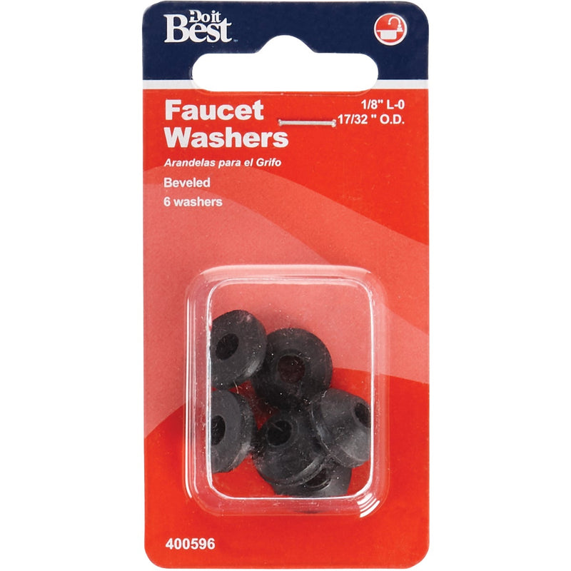 Do it Best 17/32 In. Black Beveled Faucet Washer (6 Ct.)