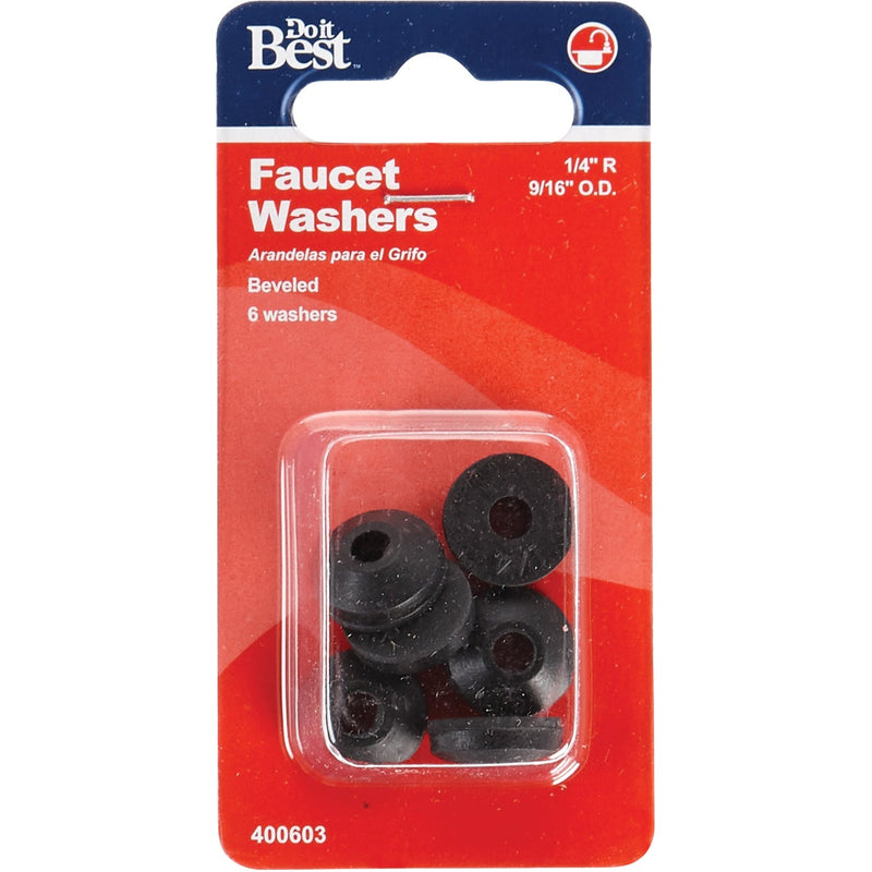 Do it Best 9/16 In. Black Beveled Faucet Washer (6 Ct.)