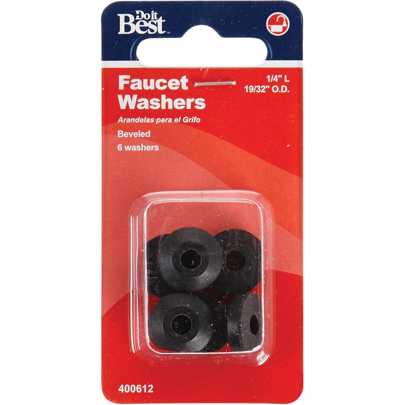 Do it Best 19/32 In. Black Beveled Faucet Washer (6 Ct.)