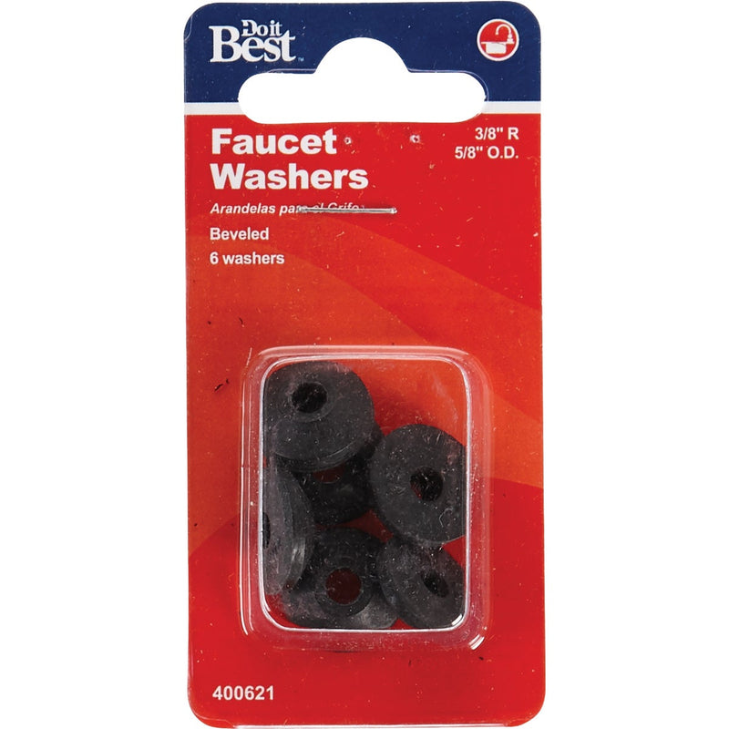 Do it Best 5/8 In. Black Beveled Faucet Washer (6 Ct.)