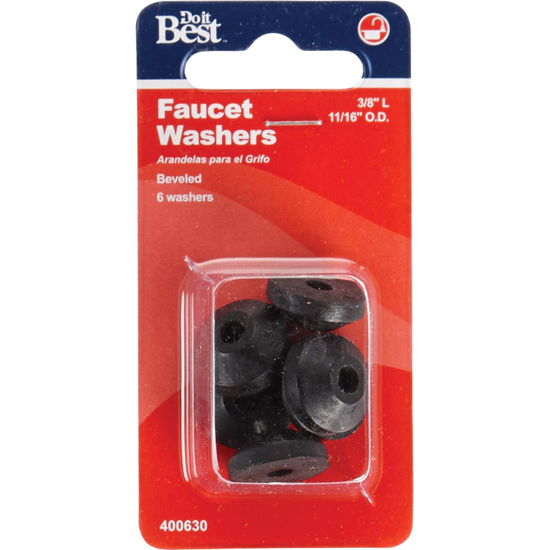 Do it Best 11/16 In. Black Beveled Faucet Washer (6 Ct.)