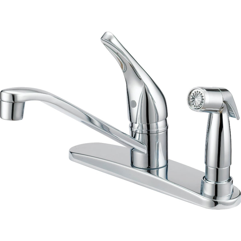 Home Impressions 1-Handle Lever Kitchen Faucet with Deck Spray, Chrome