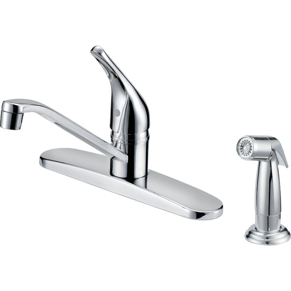 Home Impressions 1-Handle Lever Kitchen Faucet with Side Spray, Chrome