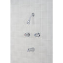 Home Impressions Chrome 2-Handle Metal Knob Tub & Shower Faucet