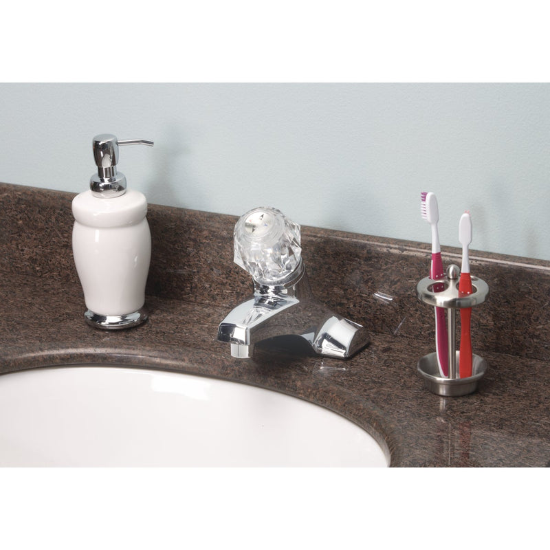 Home Impressions  1-Handle Knob 4 In. Centerset Non-Metallic Bathroom Faucet, Chrome