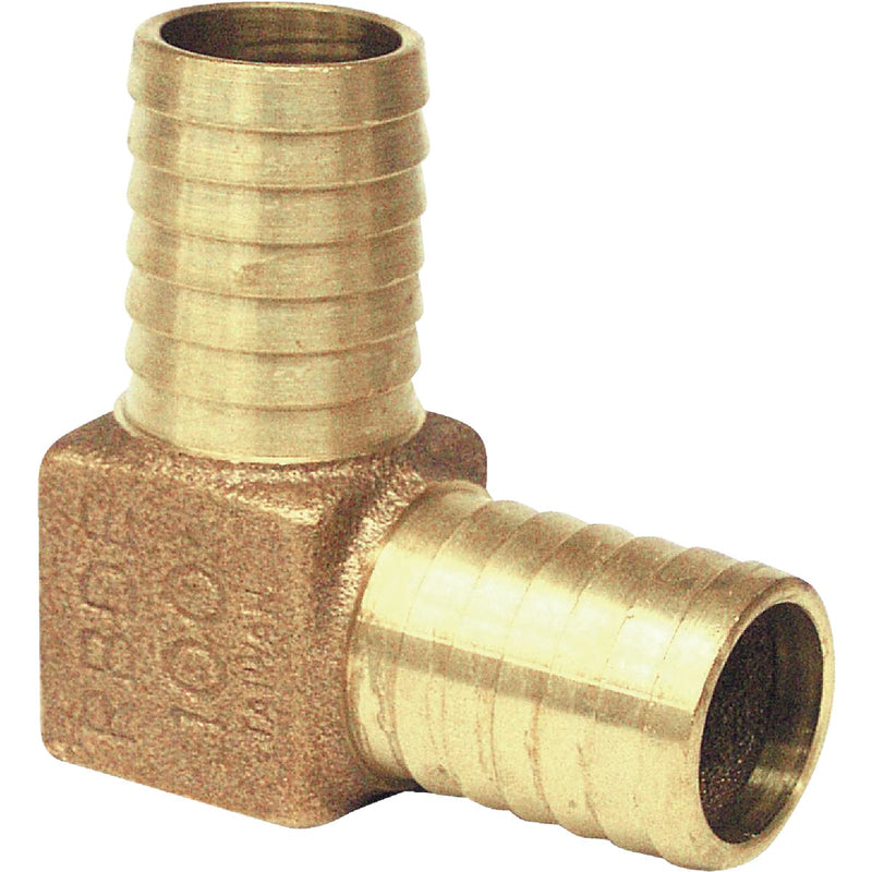 Merrill 1-1/4 In. Insert x 1-1/4 In. Insert Barbed 90 Deg. Brass Elbow (1/4 Bend)