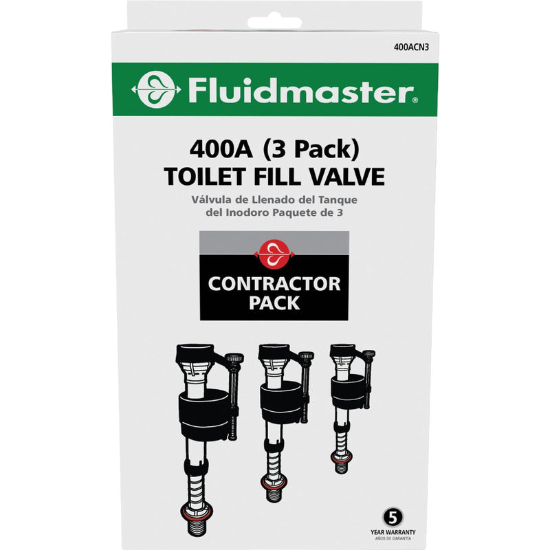 Fluidmaster 3.5 - 7 GPF Plastic Universal Anti-Siphon Fill Valve (3 Ct.)